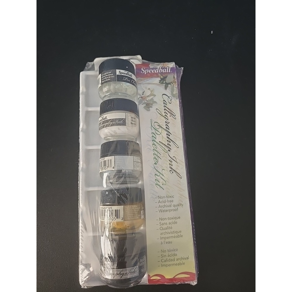Speedball 5 Color Calligraphy Ink Set Palletta Kit 3133